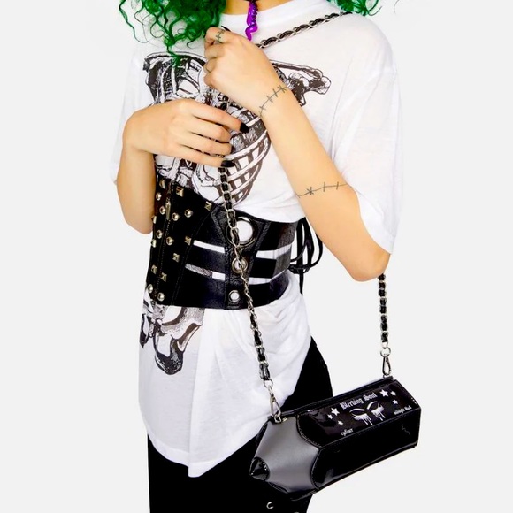 DOLLS KILL Bleeding Soul Eyeliner Crossbody Bag - Picture 3 of 11